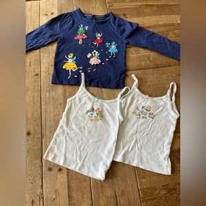 Mini Boden 2-3Y Fairy shirt and 2 mini Boden under shirts. All perfect
